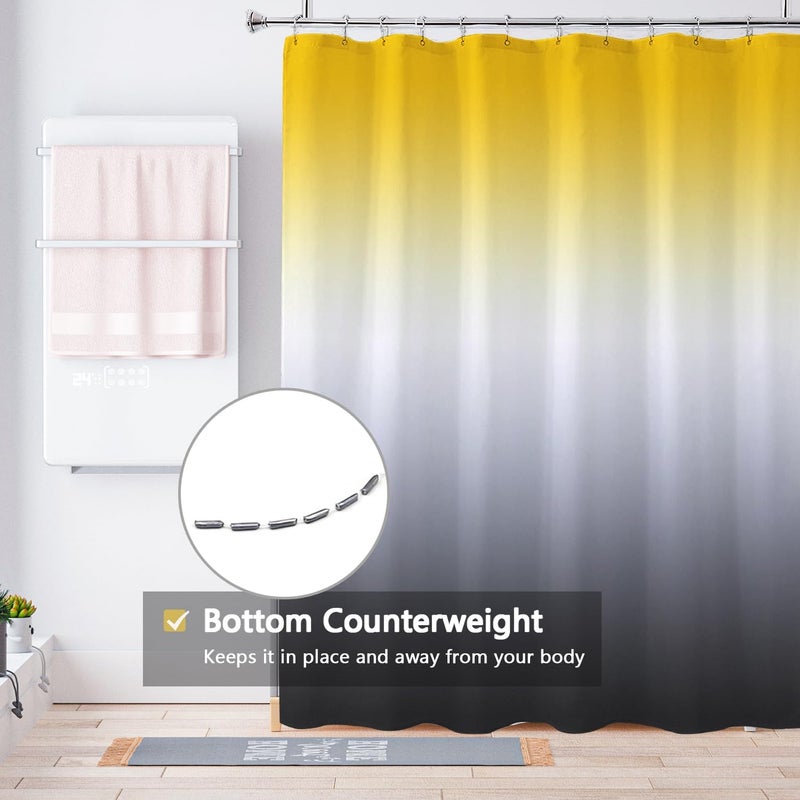 LLSCL Fabric Shower Curtain Liner with Magnets, Waterproof Hotel Quality, 72 x 72 Machine Washable - Image 4